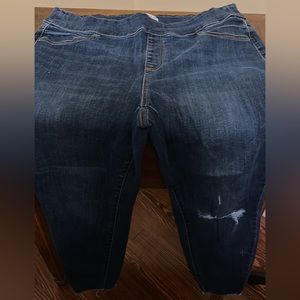 Lane Bryant Jeggings with Frayed Hem No snaps or zipper. Size 16